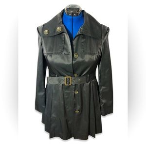 Green With Envy Black Trench Coat